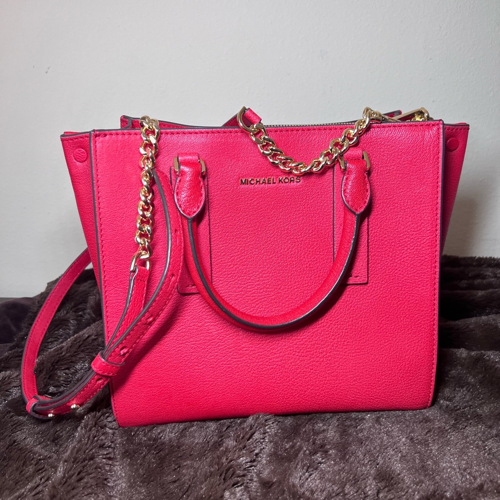 Michael Kors Leather Red Bag